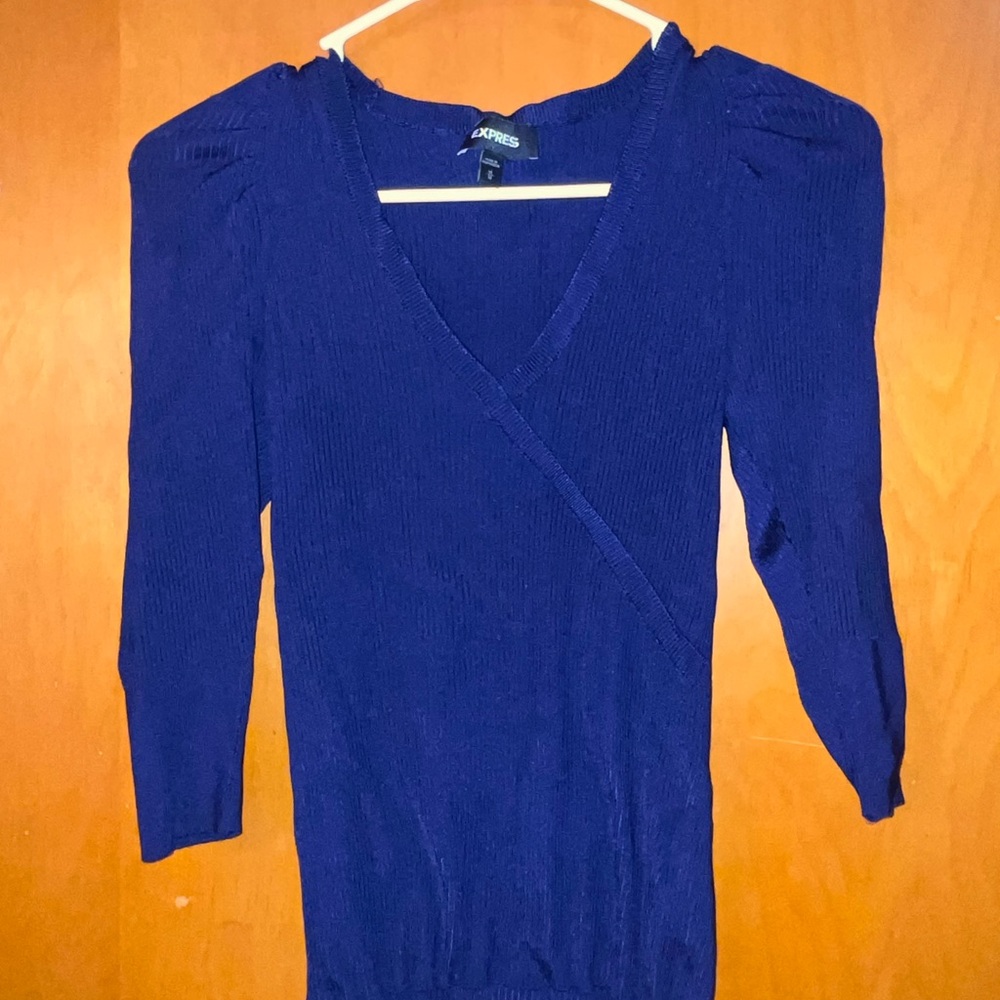 Express Royal Blue Knit Top